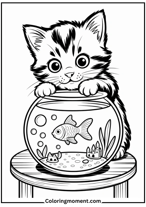 Cat and Fish Bowl