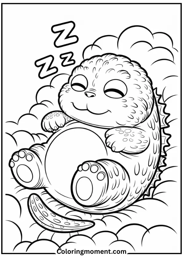 Chibi Godzilla Sleeping