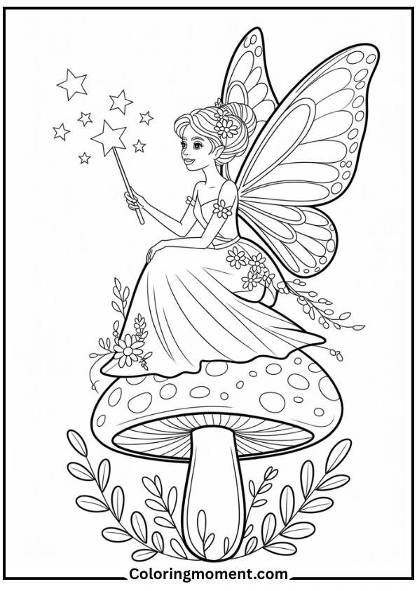 Fairy on a Mushroom