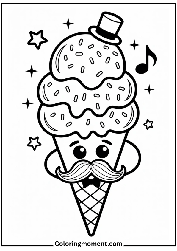 Fancy Mustache Cone