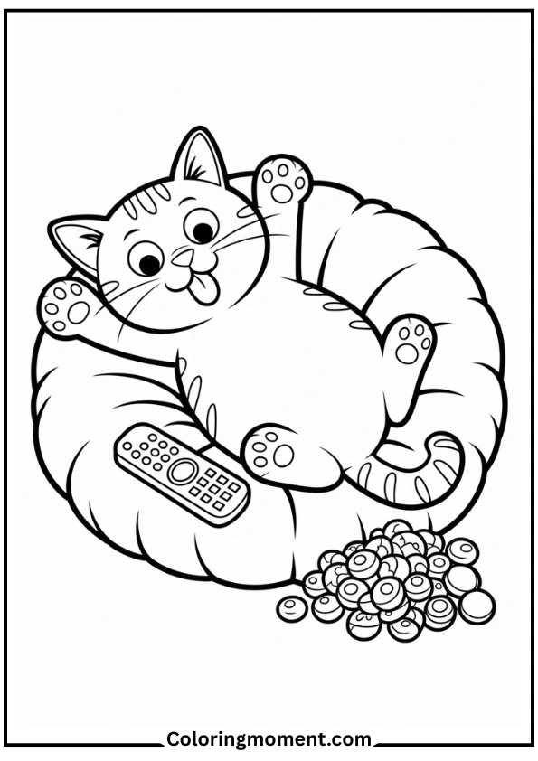 Fat Cat on a Couch