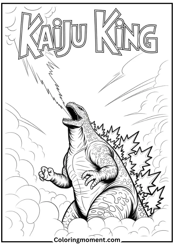 Godzilla Breathing Atomic Breath