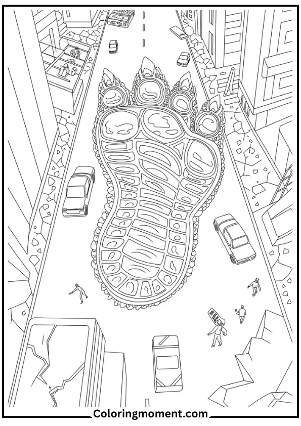 Godzilla Footprint Scene