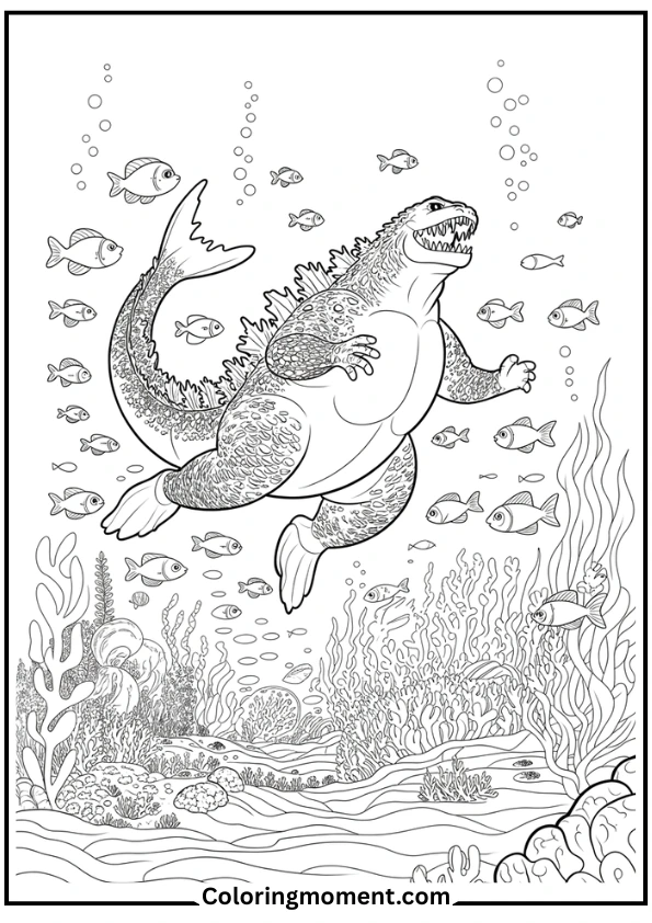 Godzilla Underwater Scene