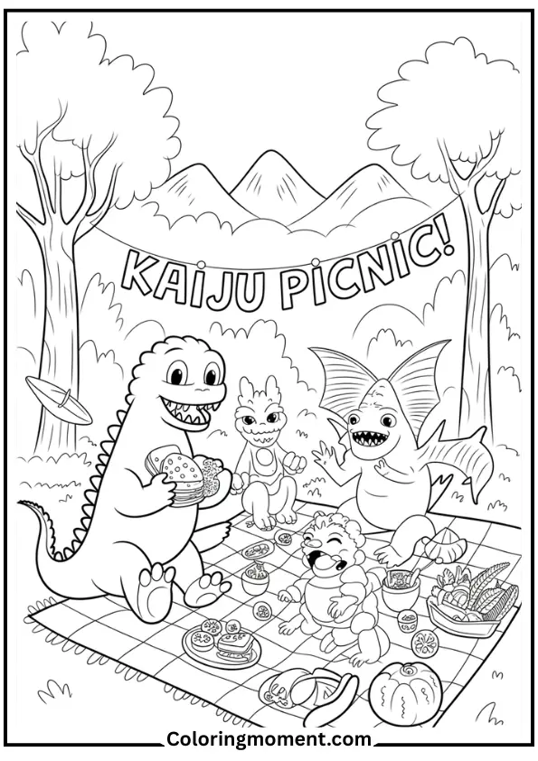 Godzilla and Kaiju Friends Picnic