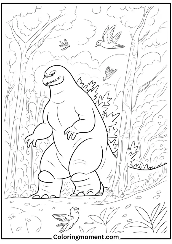 Godzilla in a Forest