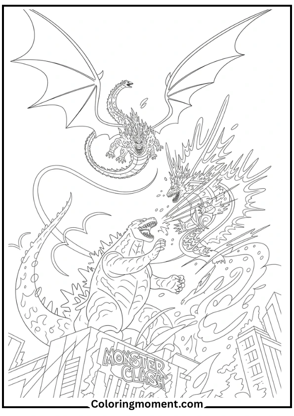 Godzilla vs King Ghidorah Battle
