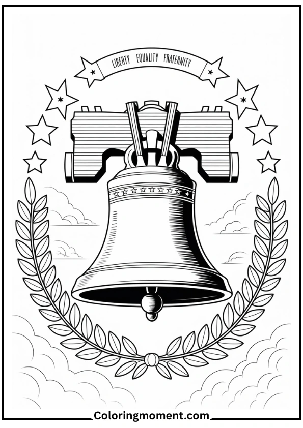 Liberty Bell and Starburst Frame