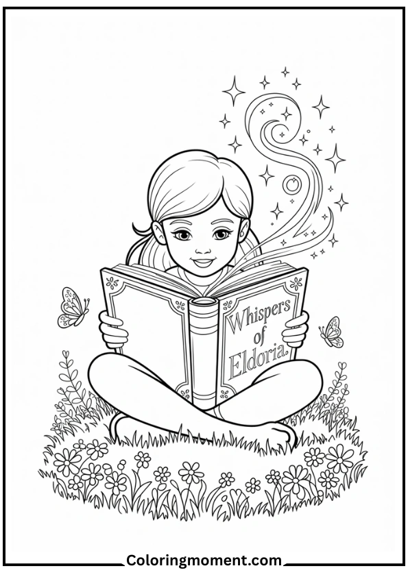 Magical Book Reading Girl