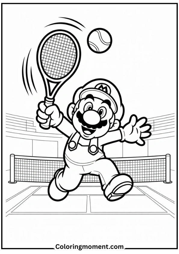 Mario Jumping with a Fist in the Air