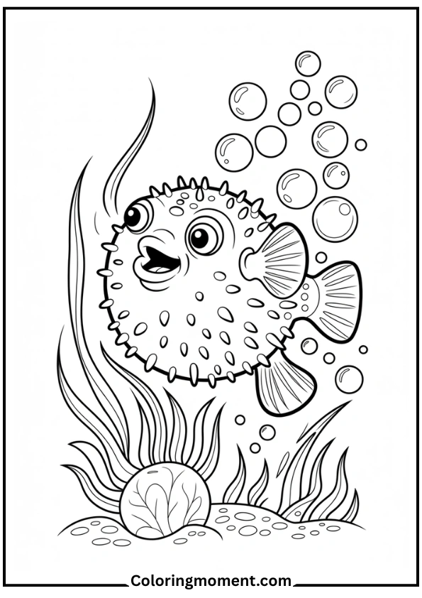Pufferfish with Funny Face