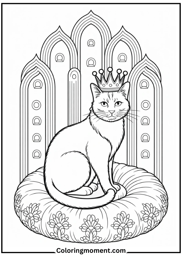 Royal Cat with Crown