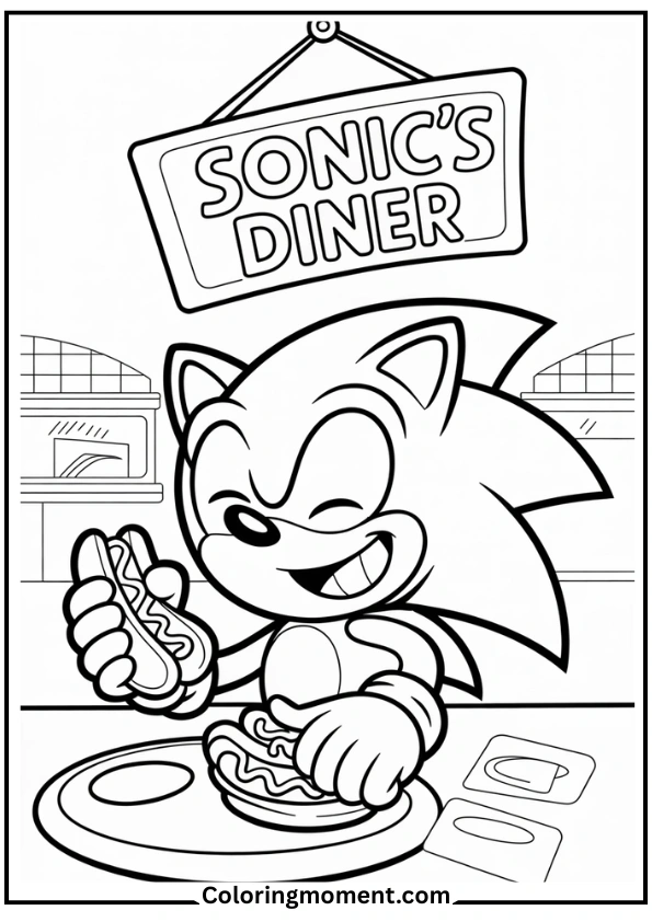 Sonic Eating a Chili Dog