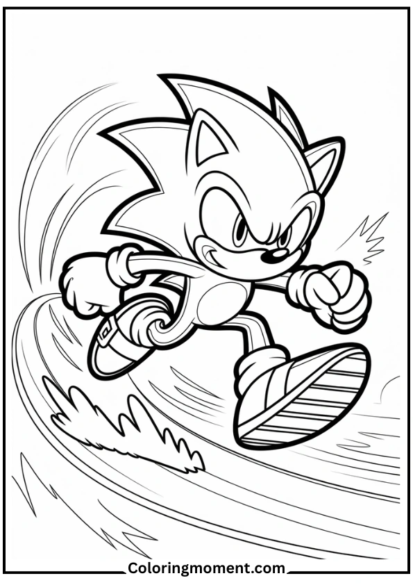 Sonic Running at Full Speed