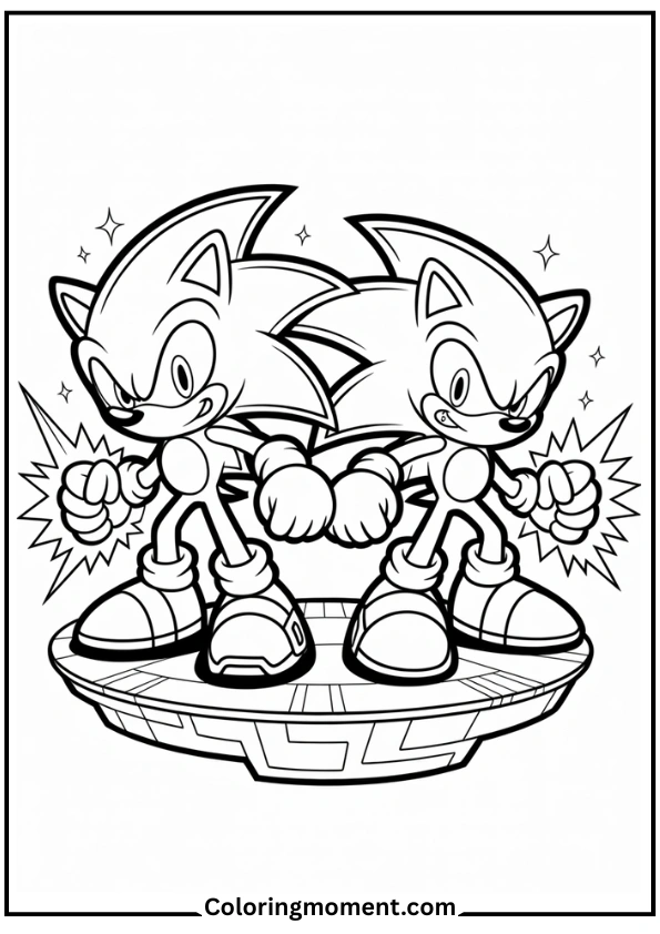 Sonic and Shadow Face Off