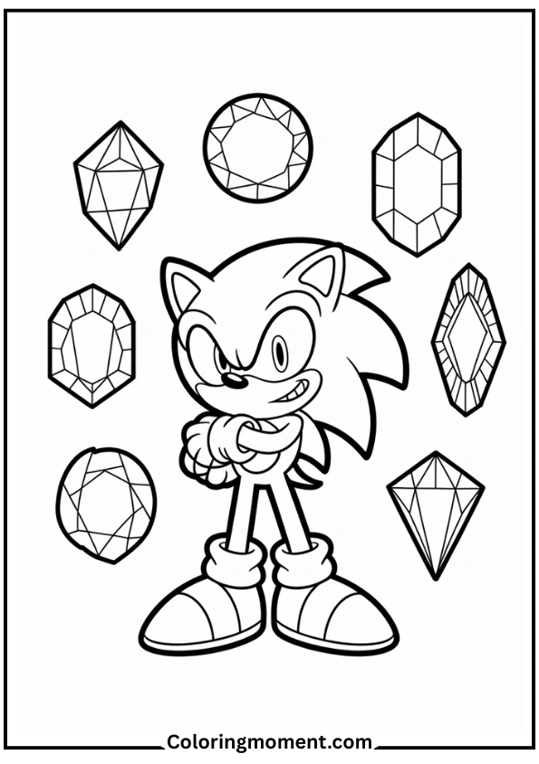 Sonic with Chaos Emeralds