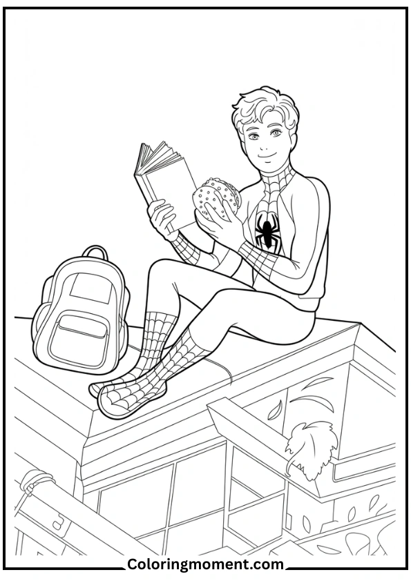 Spider-Man on School Rooftop