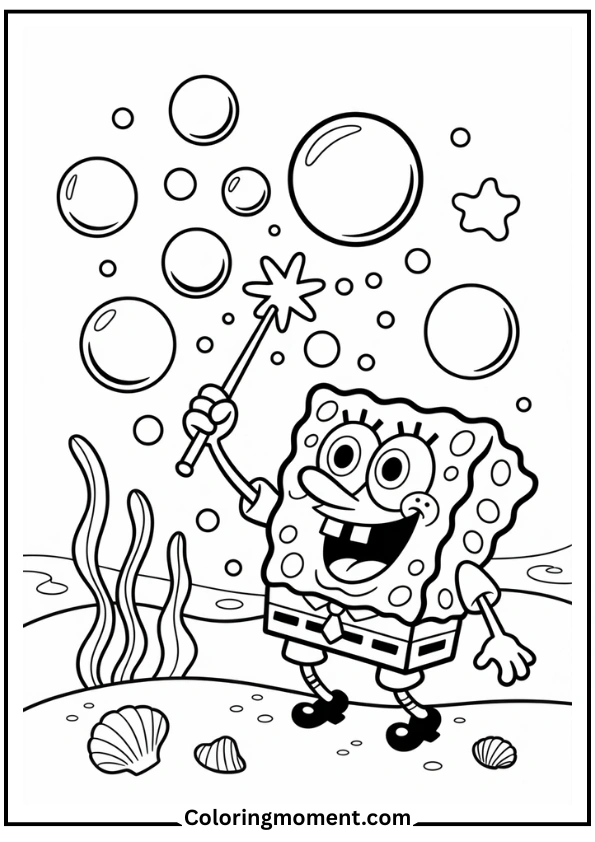 SpongeBob Blowing Bubbles