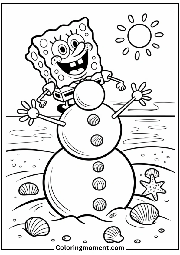 SpongeBob Building a Snowman (Underwater)