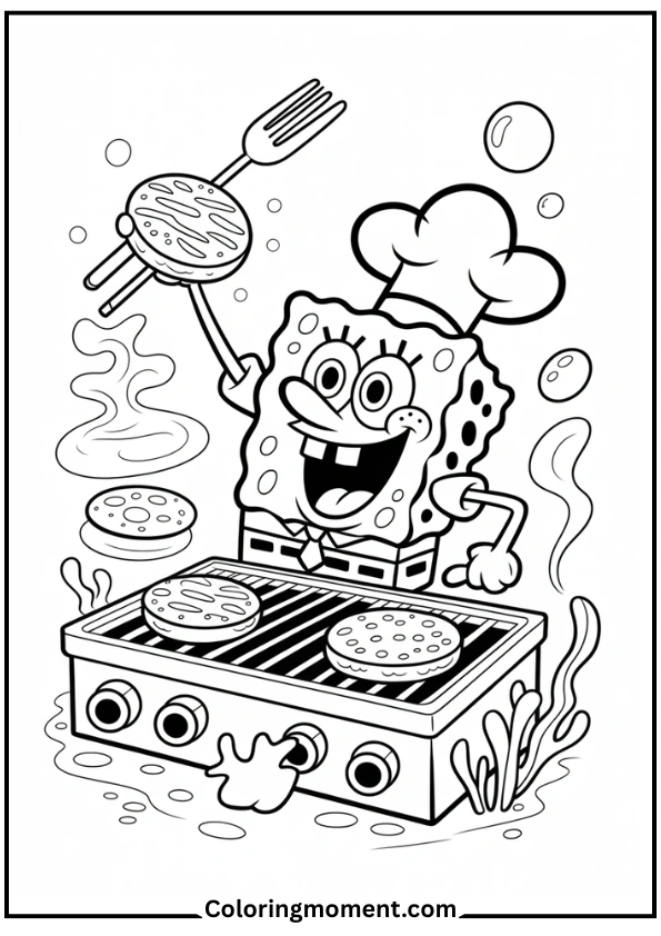 SpongeBob Working at the Krusty Krab