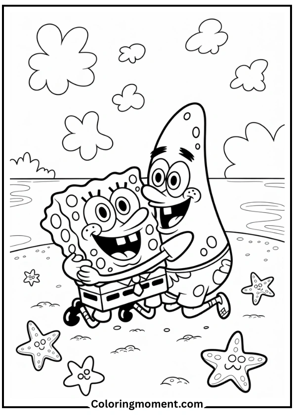 SpongeBob and Patrick Hugging