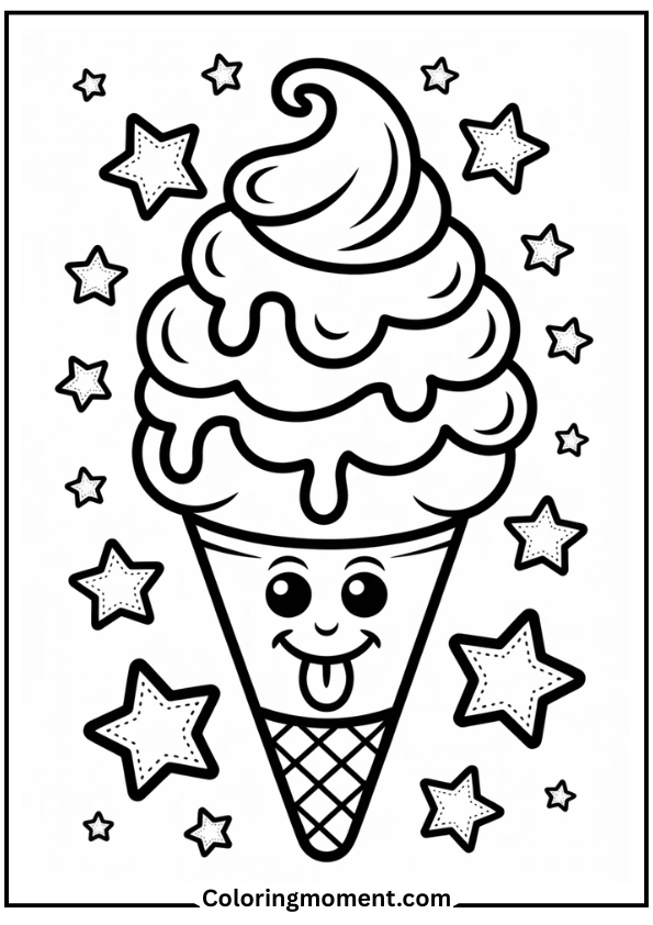 Starry Tongue-Out Cone