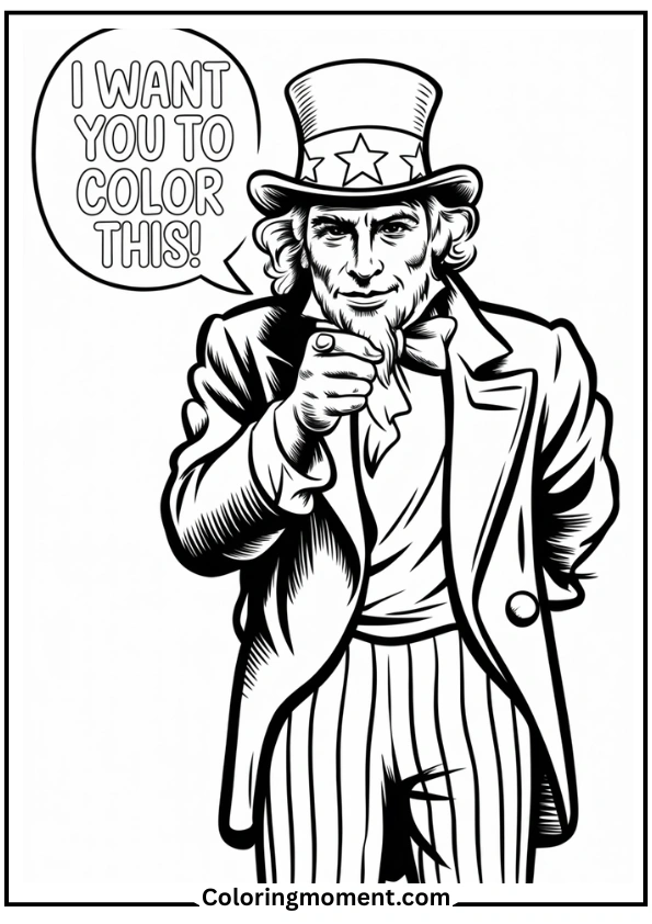 Uncle Sam Wants You to Color