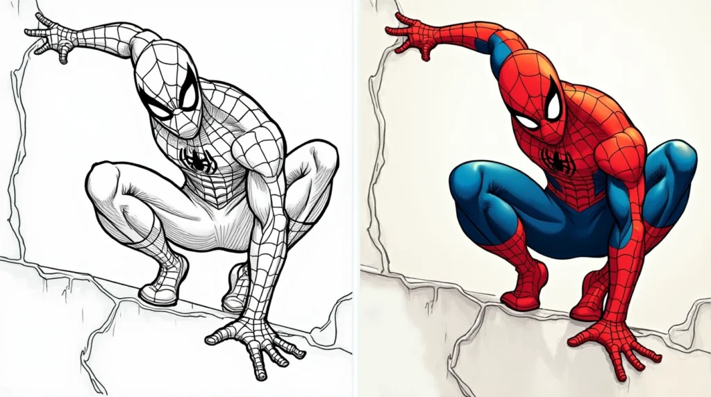 spider man coloring page