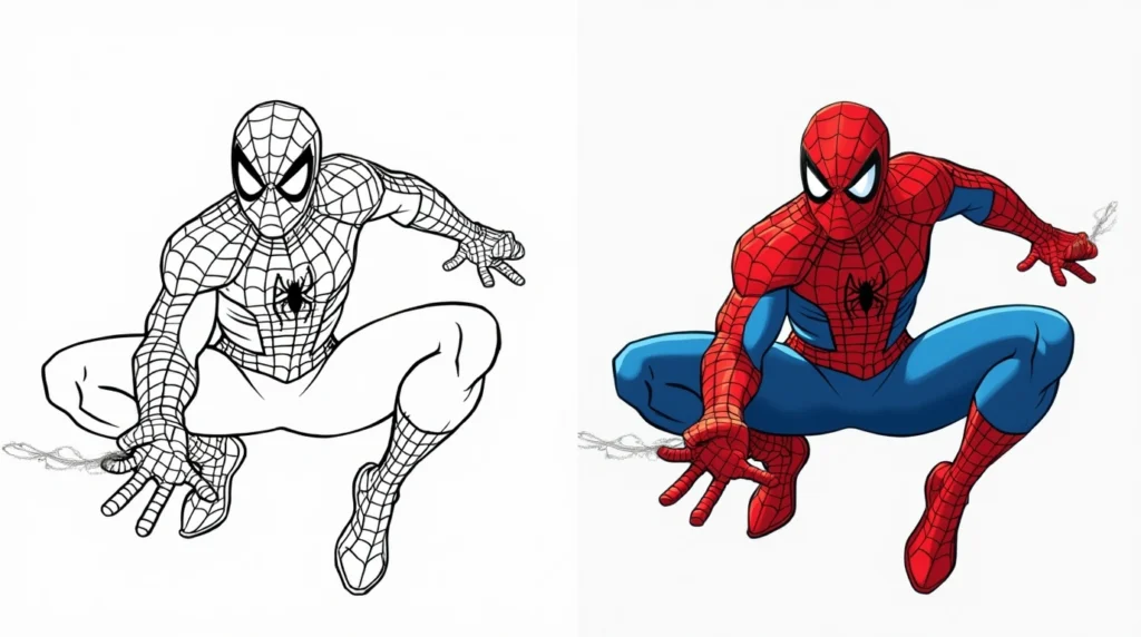 spider man coloring page