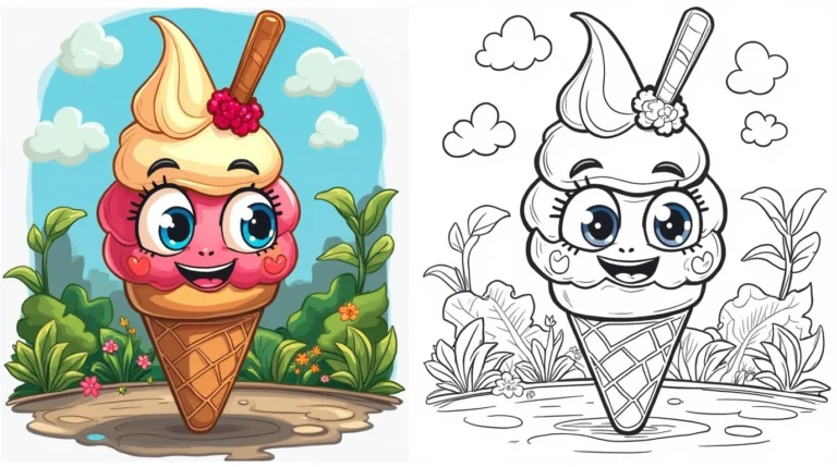 ICE CREAM COLORING PAGES FOR ALL AGES