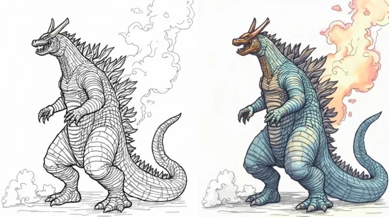 godzilla coloring pages
