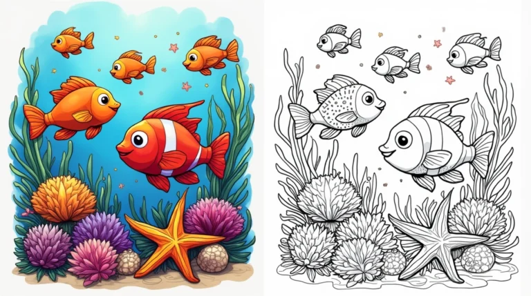 sea animals coloring pages​