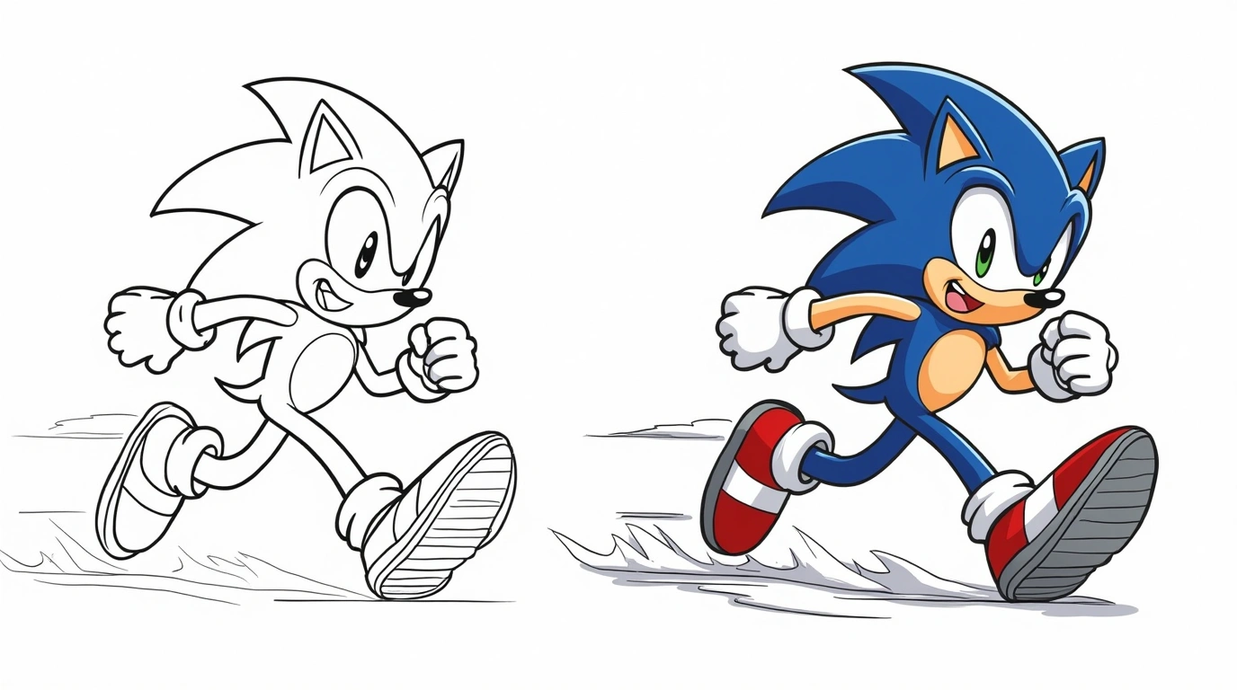 sonic coloring pages