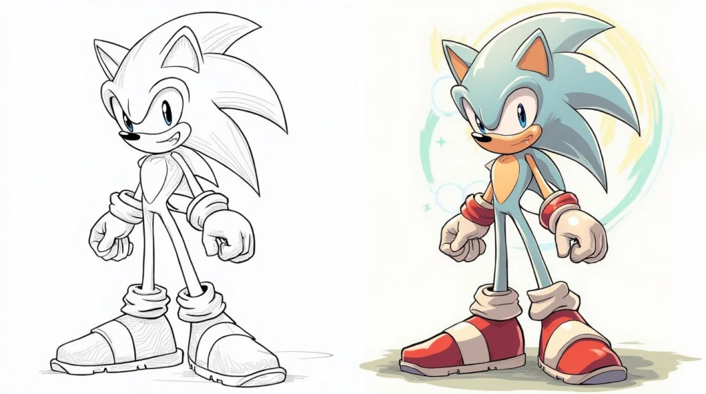 sonic coloring pages