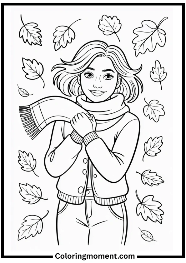All Too Well Red Scarf Coloring Page