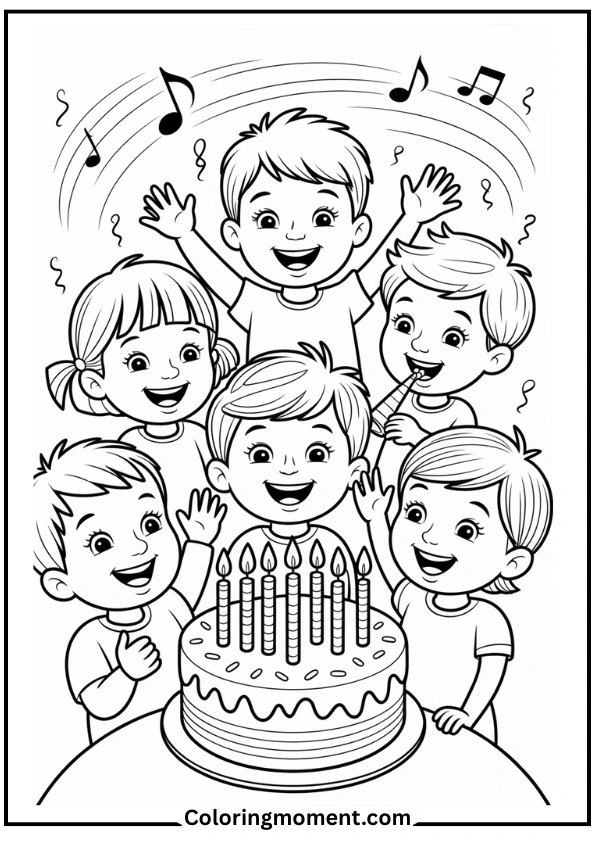Birthday Cake with Kids Singing