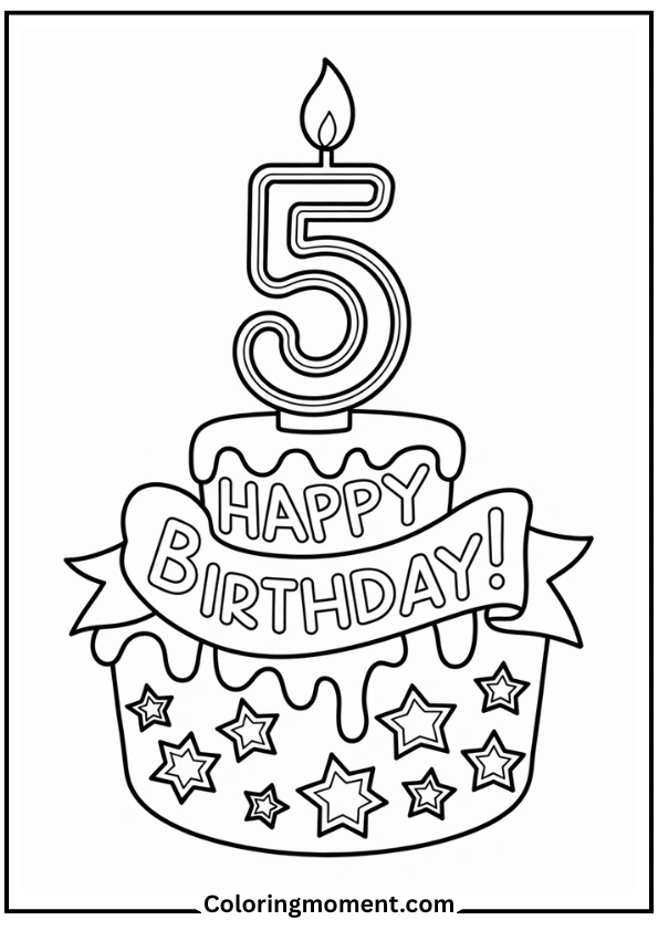Birthday Cake with Number Topper