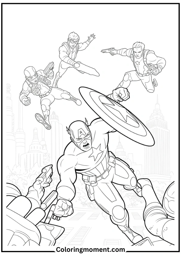 Captain America Battles Hydra