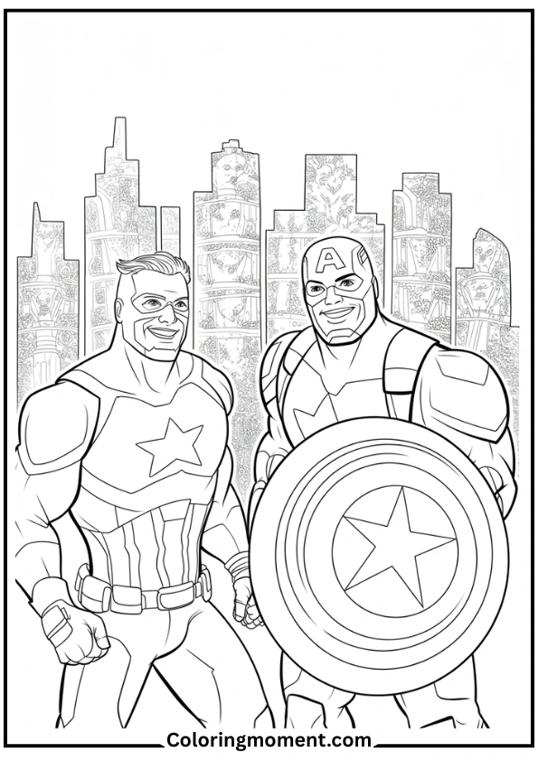 Captain America and Falcon Team Up