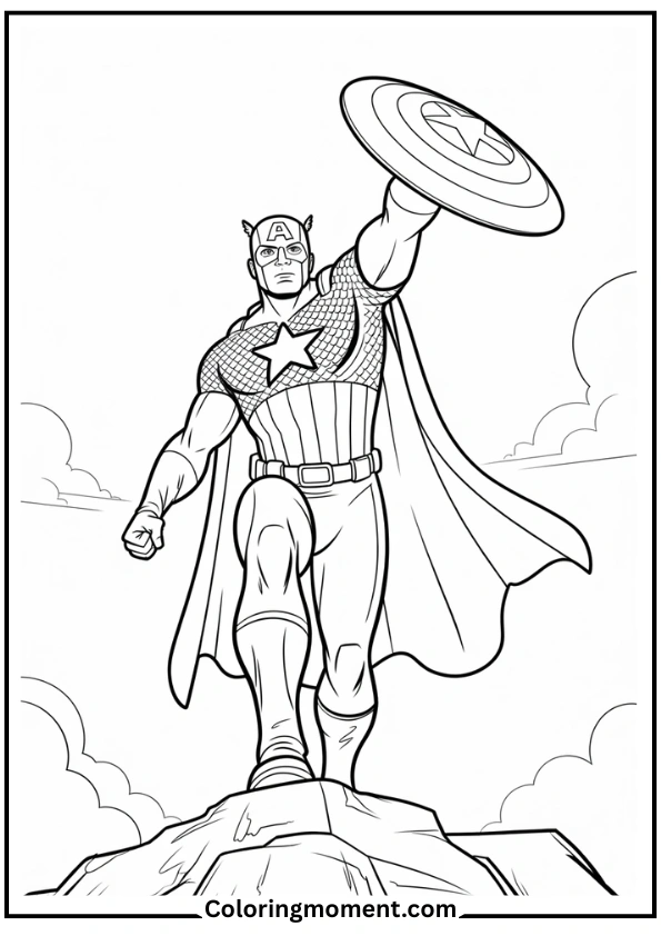 Captain America’s Heroic Pose