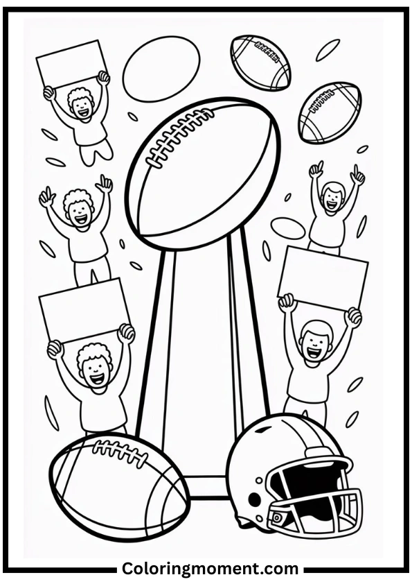 Championship Trophy Coloring Page