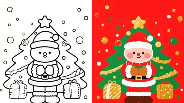 cute christmas coloring pages