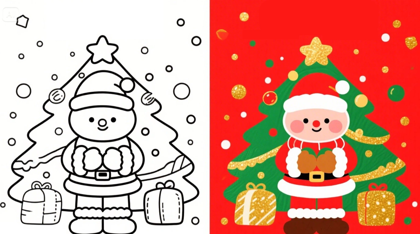 cute christmas coloring pages