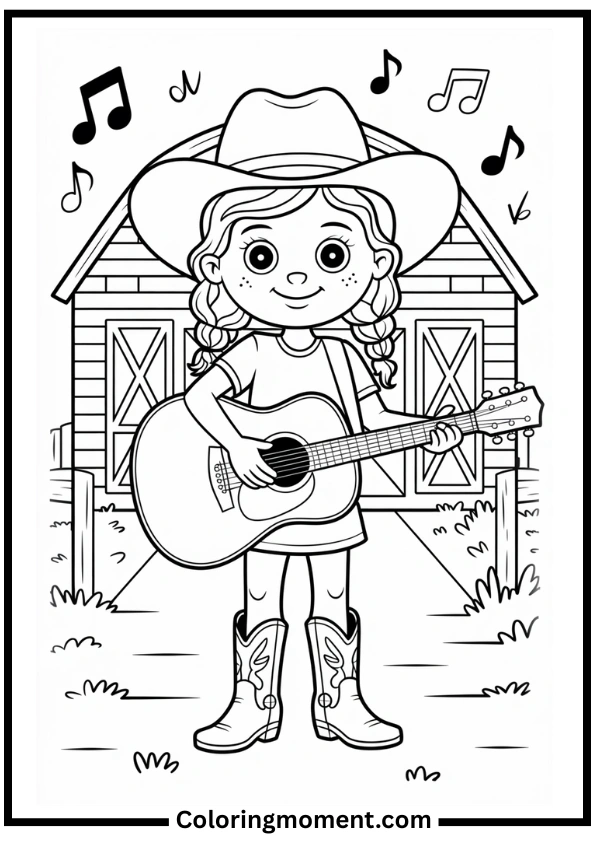 Country Taylor Coloring Page