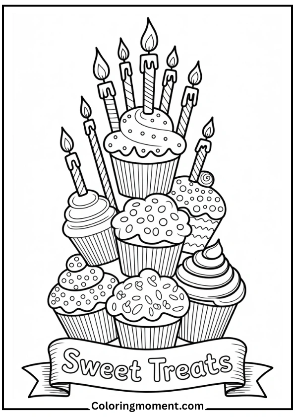Cupcake Birthday Tower