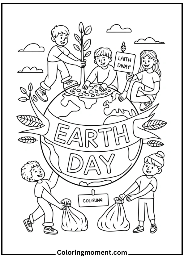 Earth Day Celebration Scene