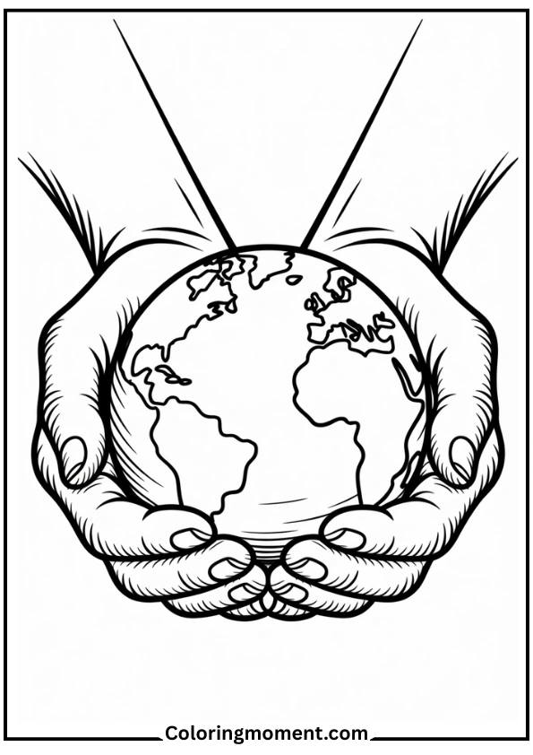 Earth Inside a Pair of Hands