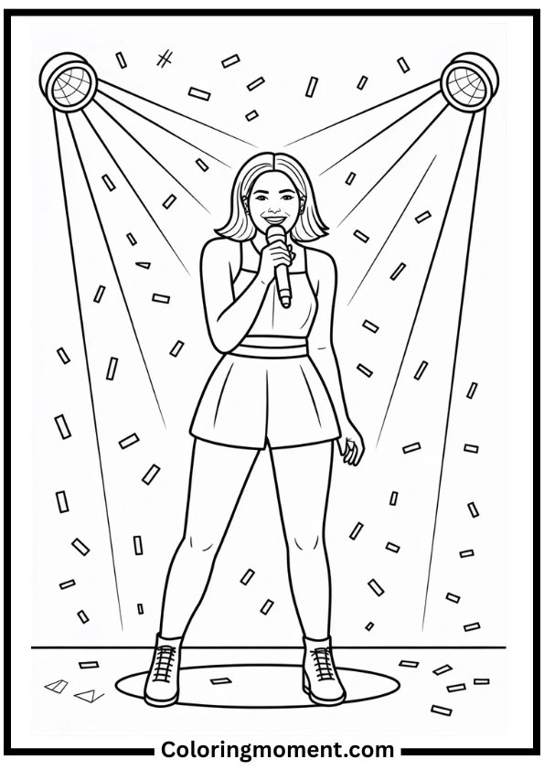 Eras Tour Spotlight Coloring Page