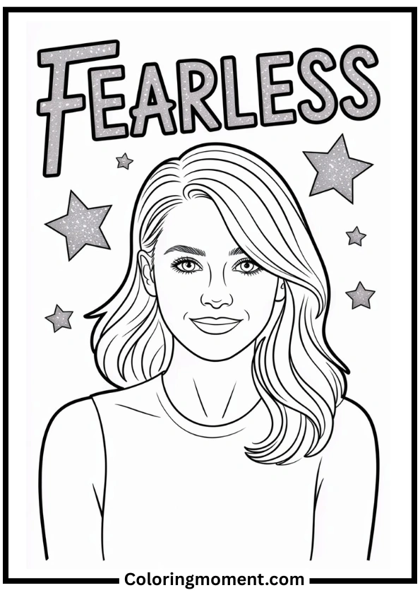 Fearless Album Theme Coloring Page
