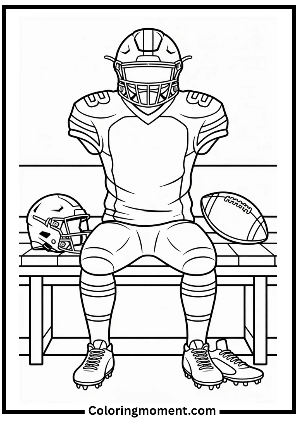 Football Equipment Coloring Page